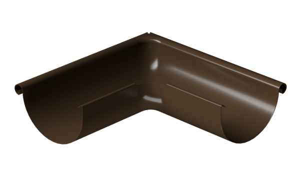 Угол внешний 90° D125 Döcke STAL PREMIUM Каштан, (RAL 8017) купить в Магнитогорске