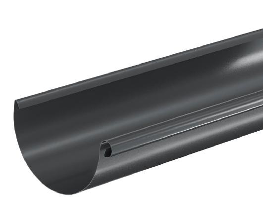 Водосток Aquasistem, система 125x90 - Водосточный желоб 3.00м RAL 7024 Тёмно-серый купить в Магнитогорске