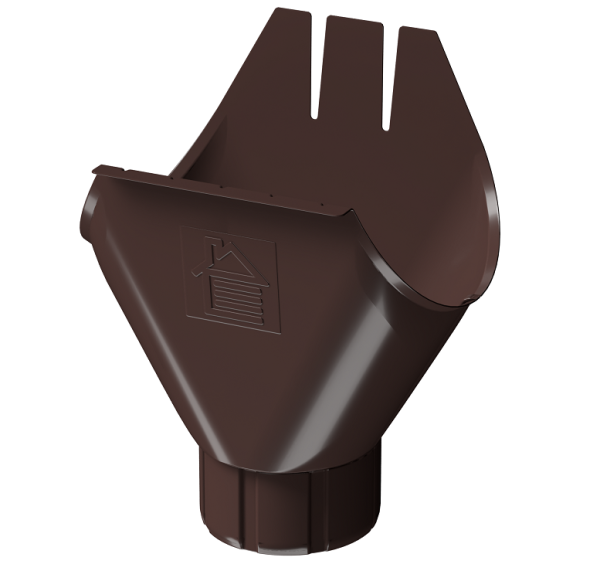 Воронка желоба D125 Döcke STAL PREMIUM Шоколад, (RAL 8019) купить в Магнитогорске