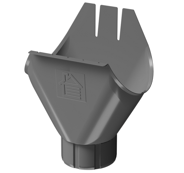 Воронка желоба D125 Döcke STAL PREMIUM Графит, (RAL 7024) купить в Магнитогорске