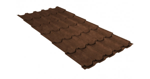 Металлочерепица квинта плюс GL 0,5 Safari Twincolor Brown купить в Магнитогорске