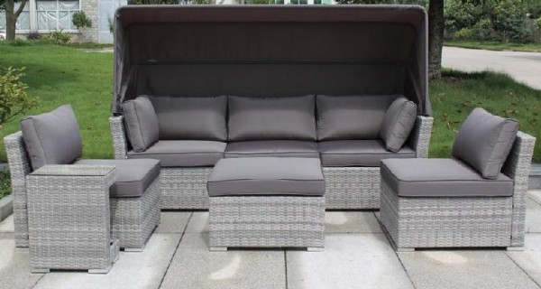 Диван-Трансформер AFINA плетеный из иск. ротанга AFM-320G Grey купить в Магнитогорске