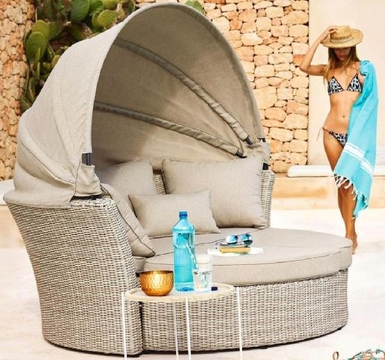Диван-Трансформер AFINA плетеный из иск. ротанга AFM-325 Beige купить в Магнитогорске