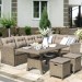 Комплект мебели AFINA плетеной из иск. ротанга AFM-307B Beige купить в Магнитогорске