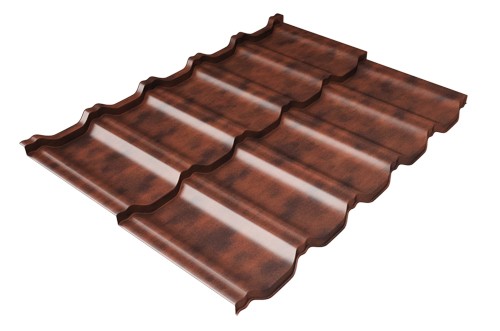 Металлочерепица модульная Квинта Uno Grand Line c 3D резом 0,45 Safari Twincolor Brown купить в Магнитогорске