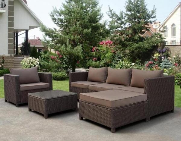 Комплект мебели AFINA плетеной из иск. ротанга YR821A Brown/Beige купить в Магнитогорске