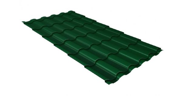 Металлочерепица кредо 0,5 Satin RAL 6005 зеленый мох купить в Магнитогорске