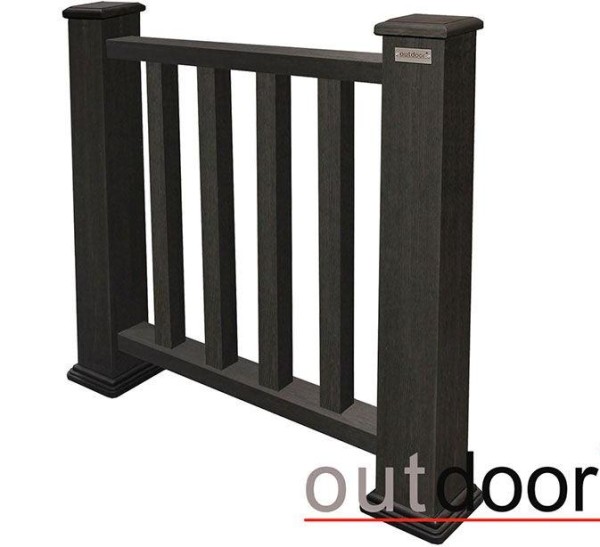 Ограждение из ДПК Outdoor Классик 3D STORM чёрный купить в Магнитогорске