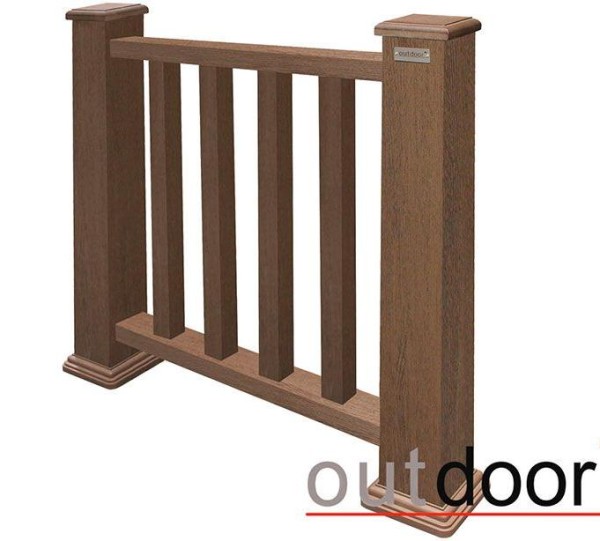 Ограждение из ДПК Outdoor Классик 3D STORM коричневый микс купить в Магнитогорске