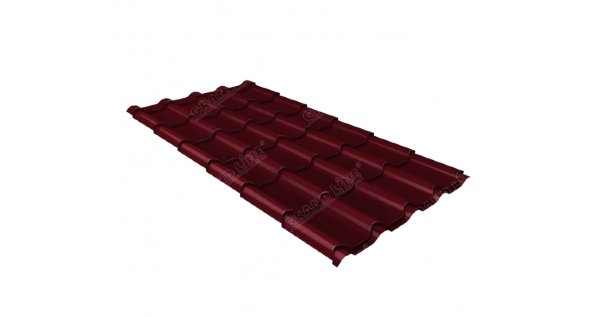 Металлочерепица камея 0,5 Satin RAL 3005 красное вино купить в Магнитогорске