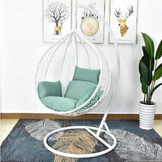Кресло Подвесное из искусственного ротанга AFM-168A-L White/Green купить в Магнитогорске