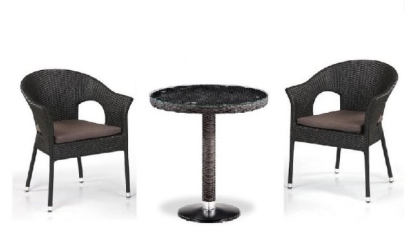 Комплект плетеной мебели AFINA из иск. ротанга T601/Y79A-W53 Brown 2Pcs купить в Магнитогорске