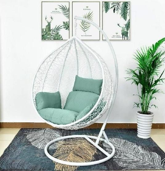 Кресло Подвесное из искусственного ротанга AFM-168A-XL White/Green купить в Магнитогорске