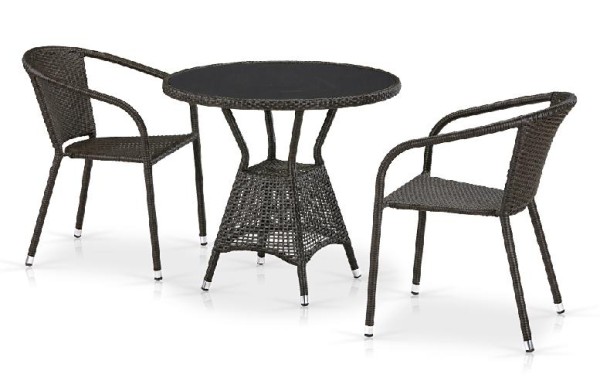 Комплект плетеной мебели AFINA из иск. ротанга T707ANS/Y137C-W53 Brown 2Pcs купить в Магнитогорске