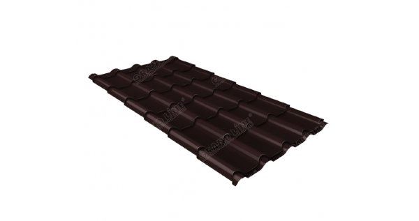 Металлочерепица камея 0,5 Satin RAL 8017 шоколад купить в Магнитогорске