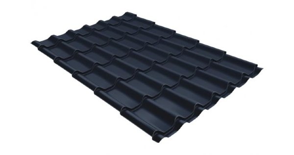 Металлочерепица классик 0,5 Satin RAL 7024 мокрый асфальт купить в Магнитогорске