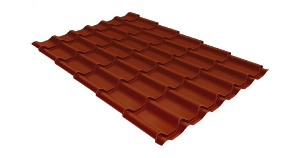 Металлочерепица классик 0,5 Satin RAL 8004 терракота купить в Магнитогорске