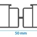 Лага алюминиевая KRONEX 50x25x3000 мм несущая купить в Магнитогорске