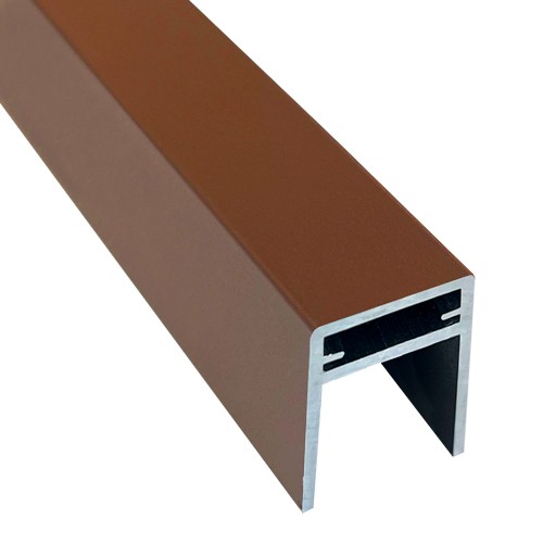 П-профиль Алюминиевый EasyDecking 35x25 Коричневый купить в Магнитогорске