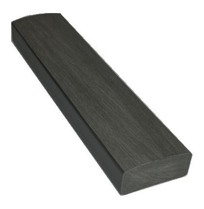 Лавочный брус Ecodecking Некст полнотелый брашированный 70х35 графит купить в Магнитогорске