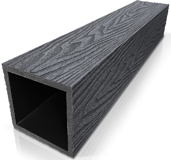 Столб ДПК 3D GardenParkett фактура дерева Графит купить в Магнитогорске