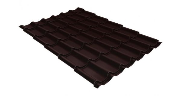 Металлочерепица классик 0,5 Satin RAL 8017 шоколад купить в Магнитогорске